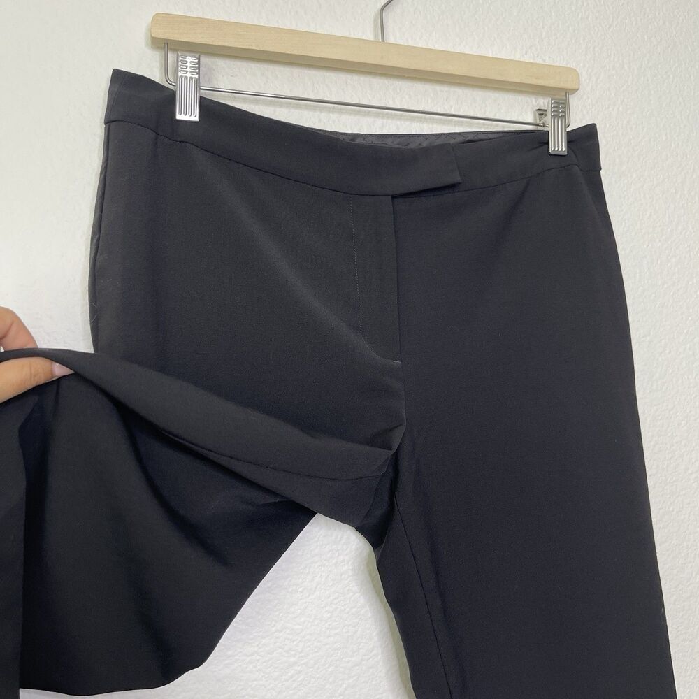 Talbots Black Dress Pants Size 8 Straight Leg Wool Career Trousers Office Lined